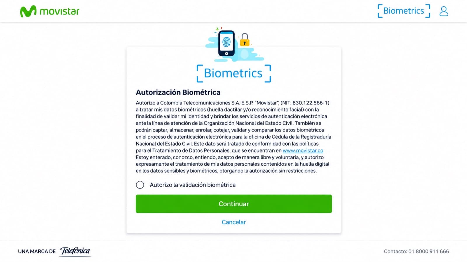 Biometric verification